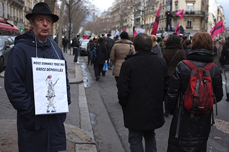 Manifestation de soutien à la Grèce, Paris, février 2012 © Aurore Chaillou