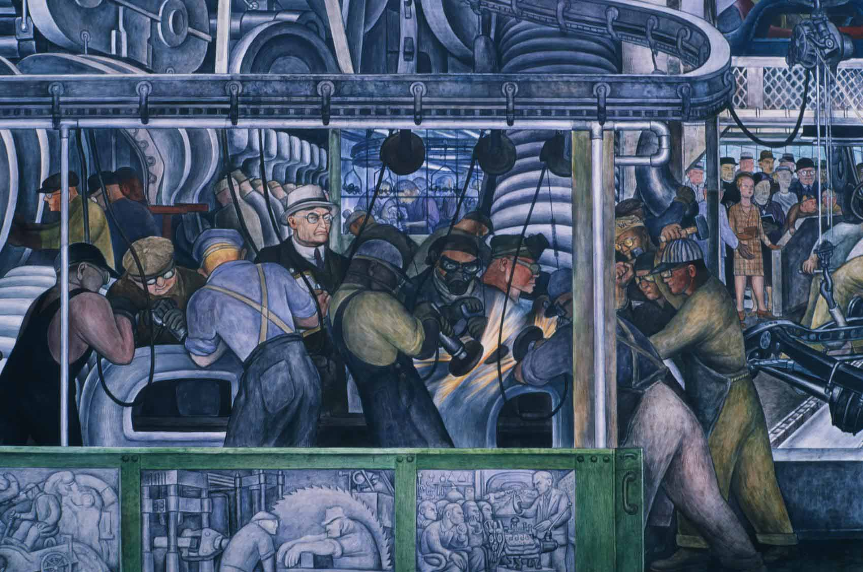 Ouvriers des usines Ford à Détroit (Michigan, États-Unis) par Diego Rivera.
© Lars Plougmann