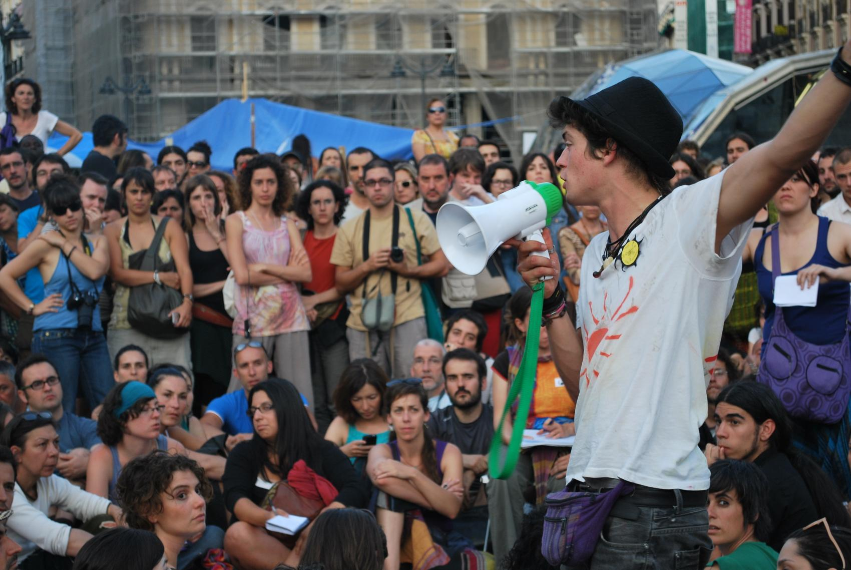 Mouvement des Indignés à Madrid, 2011. © Héloïse Nez