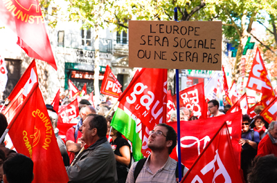 Manifestation contre le traité d'austérité, Paris, 30 septembre 2012 ©Aurore Chaillou/Revue Projet