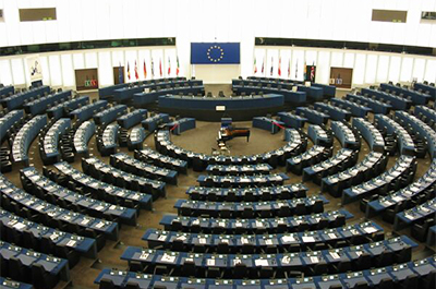 Intérieur du Parlement européen de Strasbourg © Cédric Puisney/Wikipedia/CC