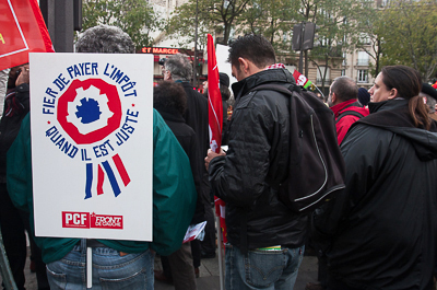 Manifestation pour un impôt juste, Paris, décembre 2013 © Aurore Chaillou/Revue Projet