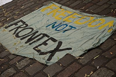 Protest 27.06.14, Reichenberger Straße // Freedom Not Frontex ©Ohlauer Räumung /Flickr